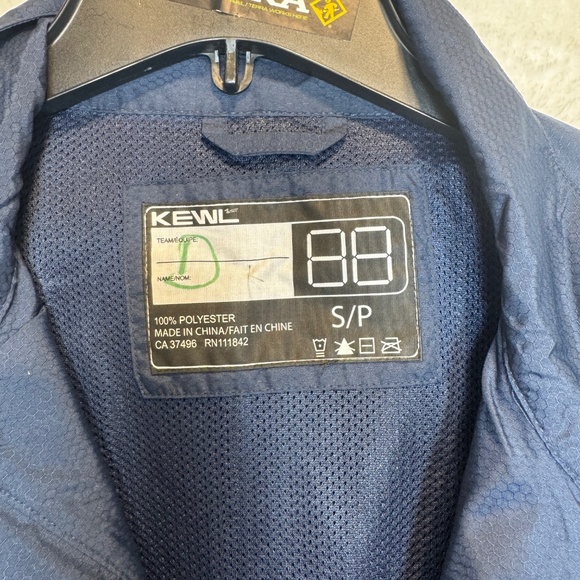 Kewl Jacket Mens Size Small Blue Windbreaker Vented Waterproof Collared - Picture 4 of 10
